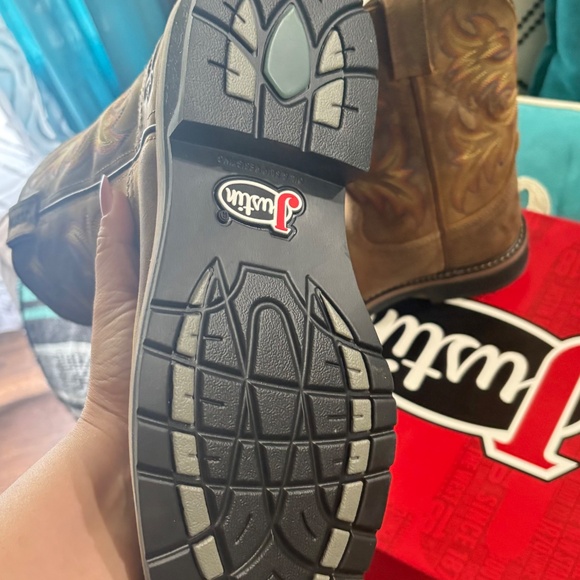 New in box, never worn Justin waterproof boots men’s 7 - Picture 2 of 4